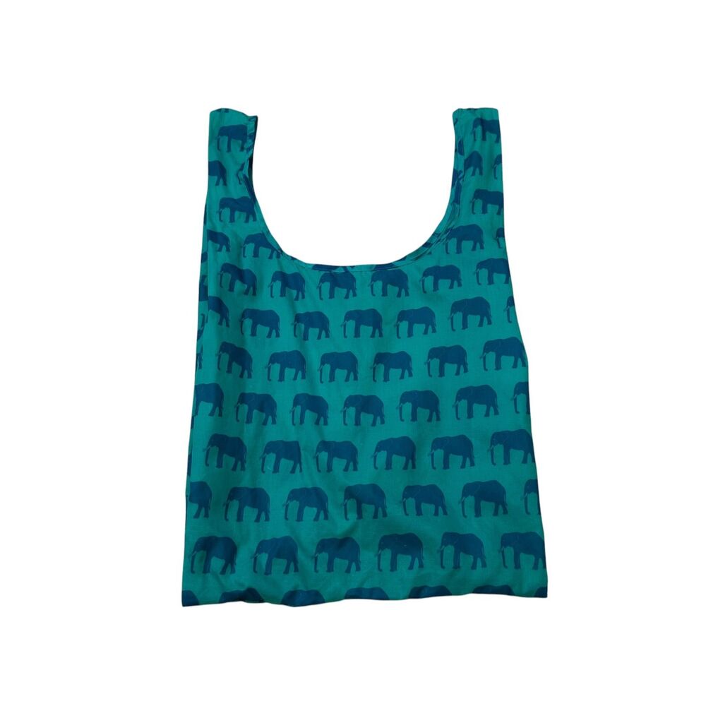 Baggu Standard Reusable Bag in Jade Elephant Print
